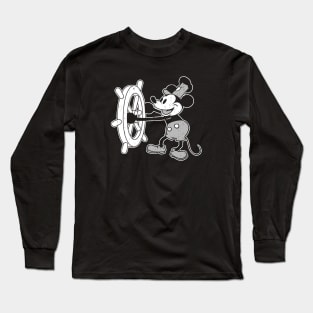Steamboat Willie - distressed 4 dark tees Long Sleeve T-Shirt